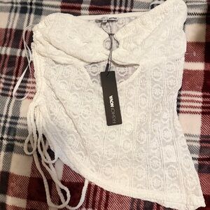 Fashion Nova White Lace Blouse